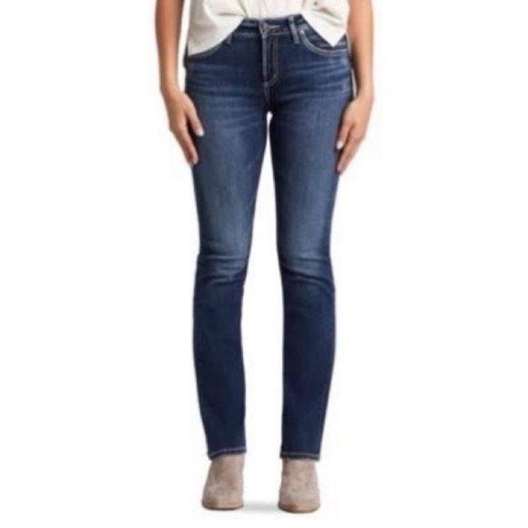 Silver Jeans Avery Straight jean dark wash no distressing 27 waist - Picture 15 of 15